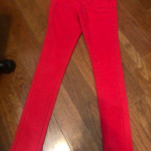 Urban Groove, Red Low-Rise Jeggings, Adult Small